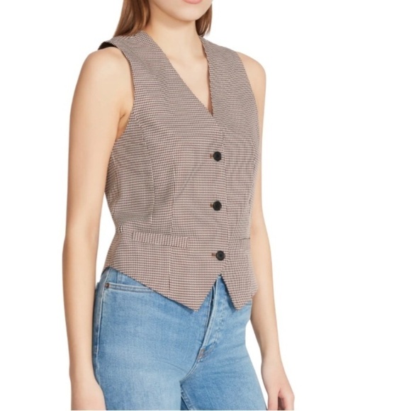 Steve Madden Houndstooth Vest Size L - Picture 3 of 8